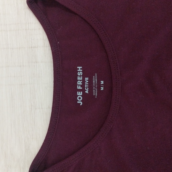 Dark Purple/Plum Long Sleeve Joe Fresh Top - Sz M - Picture 3 of 4